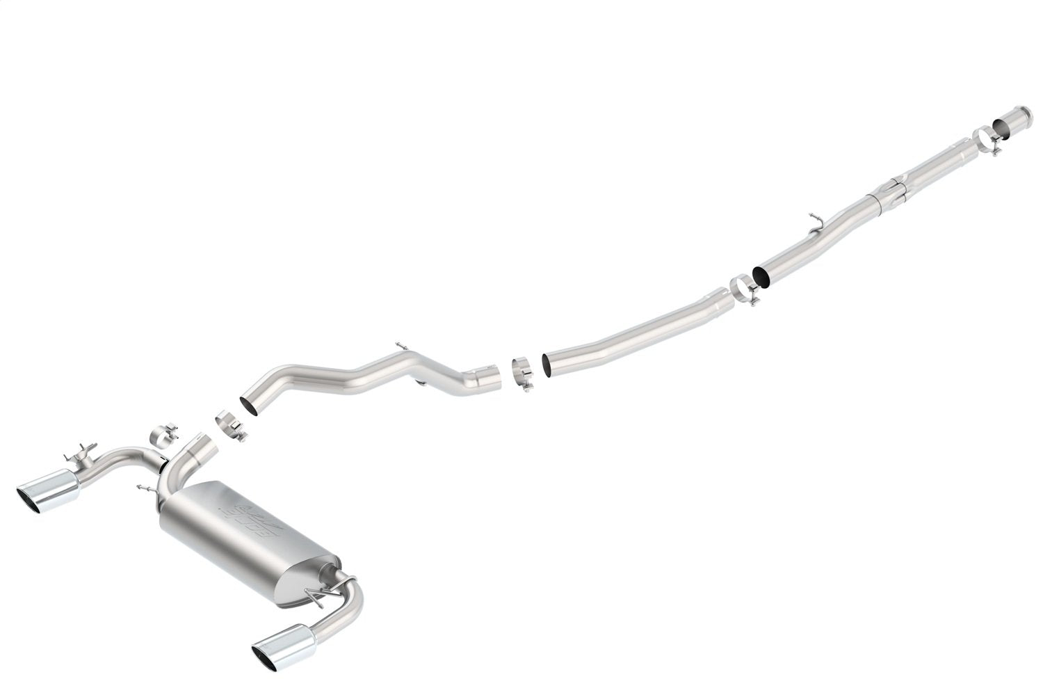 Borla ATAK 140730 Cat-Back Exhaust System 3 in. Into Muffler Dual 2.25 in. Outlet