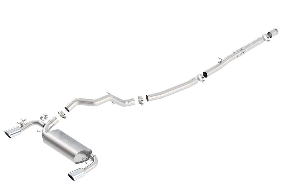 Borla ATAK 140730 Cat-Back Exhaust System 3 in. Into Muffler Dual 2.25 in. Outlet