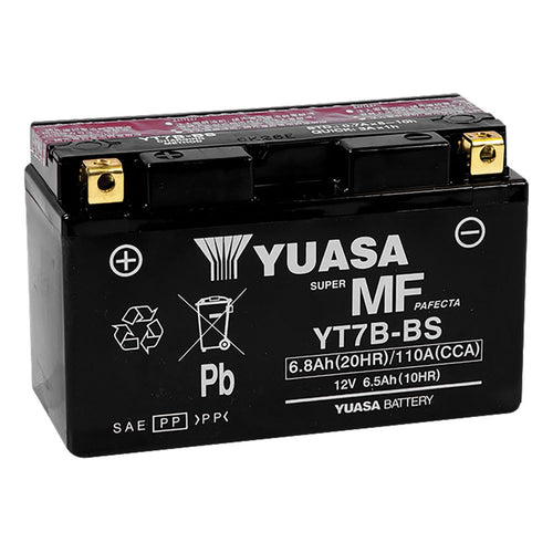 YT7B-BS Yuasa YUAM62T7B Maintenance Free AGM Battery with Acid pack