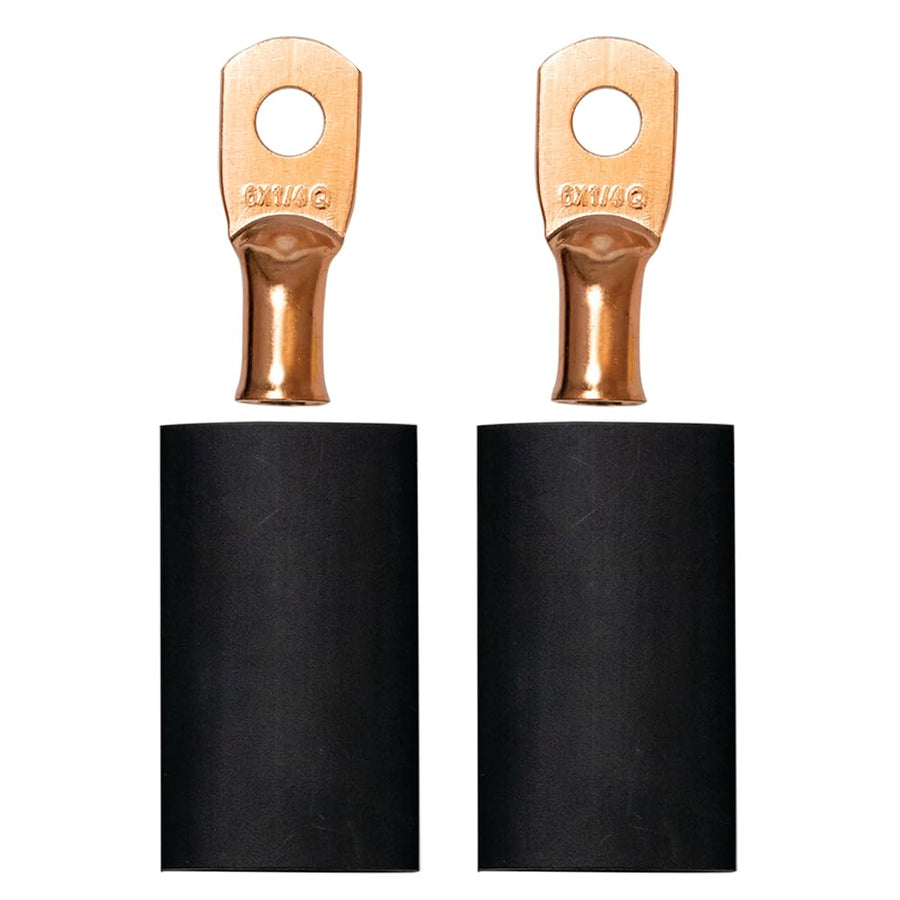 Battery Cable Terminal Kit Moroso 74161 for Crimp/Solder, 6 Ga Wire, 1/4 Diameter Stud, Pack of 2