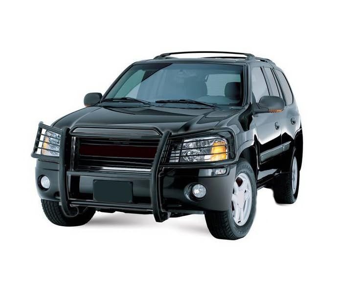 Grille Brush Black Horse Bumper Guard Modular Compatible with 2002-2006 GMC Envoy|2002-2006 GMC Envoy XL-17GD26MA