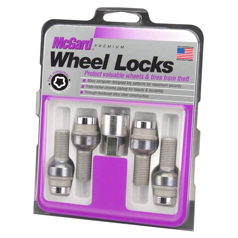 Bolt Style McGard Chrome Radius Seat Lock Bolt Set (M14 x 1.5 Thread Size) - Set of 4