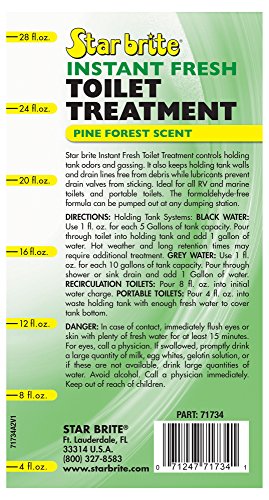 Instant Fresh STAR BRITE Toilet Treatment - Pine Scent, Odor & Waste Control, 32 OZ (071734)