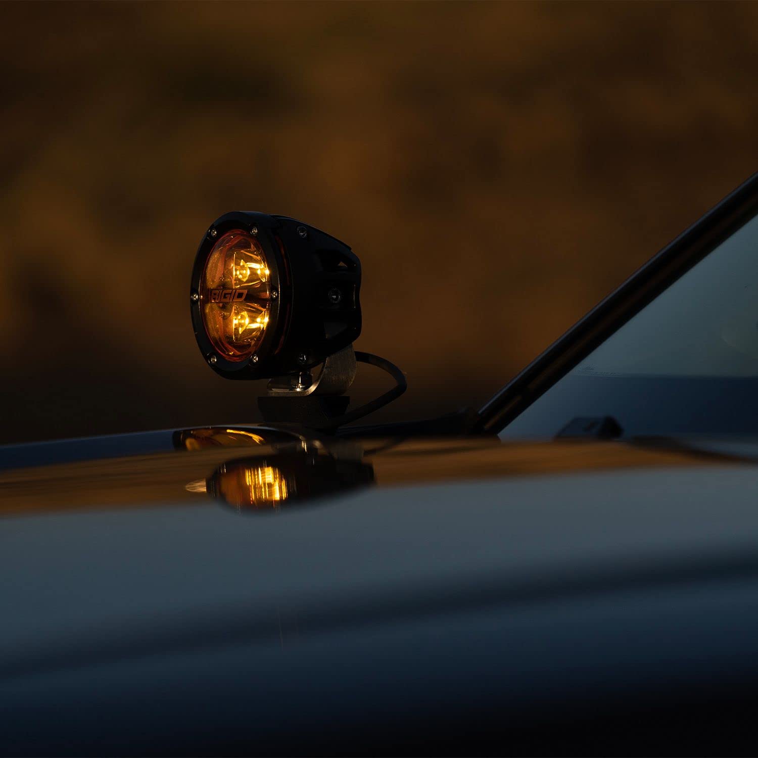 36123-360 RIGID INDUSTRIES Series 4 Inch Spot with Amber PRO Lens and Back Lighting | Pair
