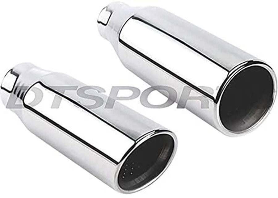 Dt-24012rac Different Trends 12in Suv Resonated Angle Ss Exhaust Tip 2.25in Id / 4.00in Od