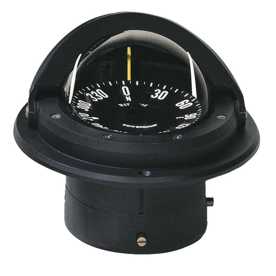 Ritchie Voyager Compass Ritchie Flat-Card Dial with Flush Mount and 12V Green Night Light (Black, 3-Inch)