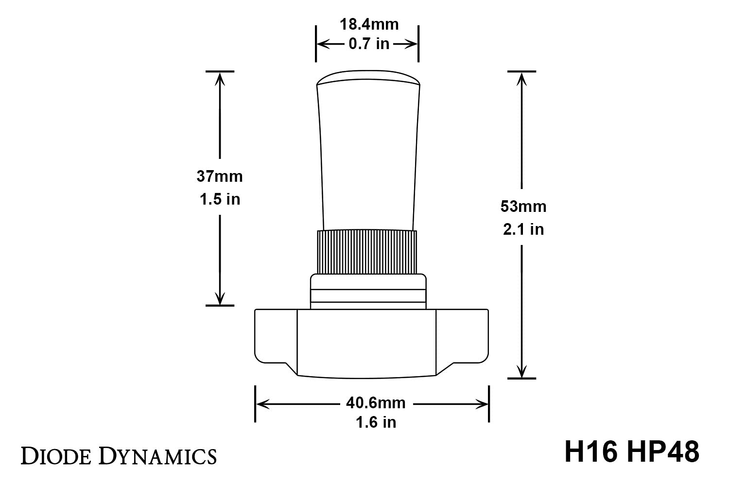 Diode Dynamics LED Fog Light Bulbs HP48 compatible with 5202/PSX24W bulb size (pair)