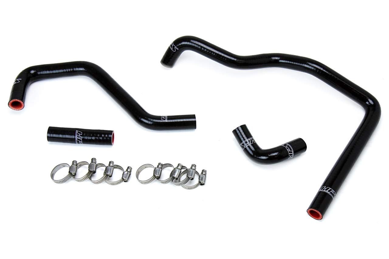 Black HPS 57-1587-BLK Silicone Heater Hose Kit Coolant