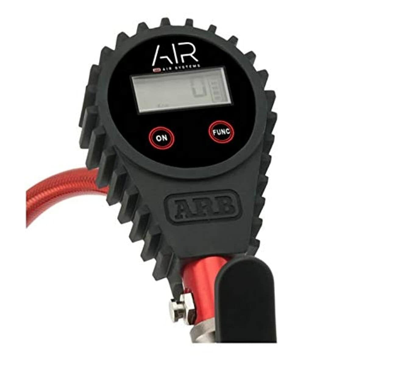 ARB Digital Tire Pressure Gauge ARB601 with Braided Hose and Chuck, Inflator and Deflator 25-75 PSI Readings