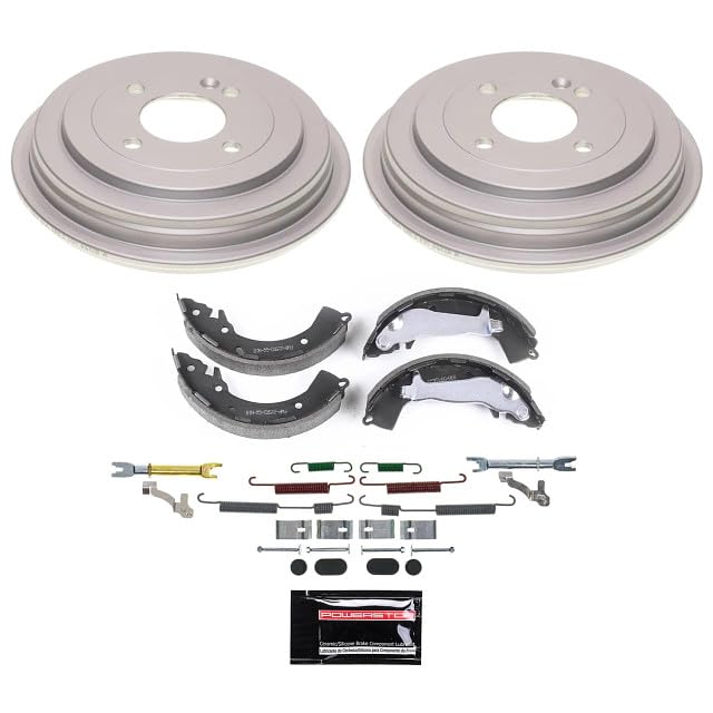 POWERSTOP Stock Replacement Brake Rotors and Drums Front and Rear with Brake Pads and Shoe Brake Kit For Hyundai Venue 2020-2022 [Vehicle Specific]