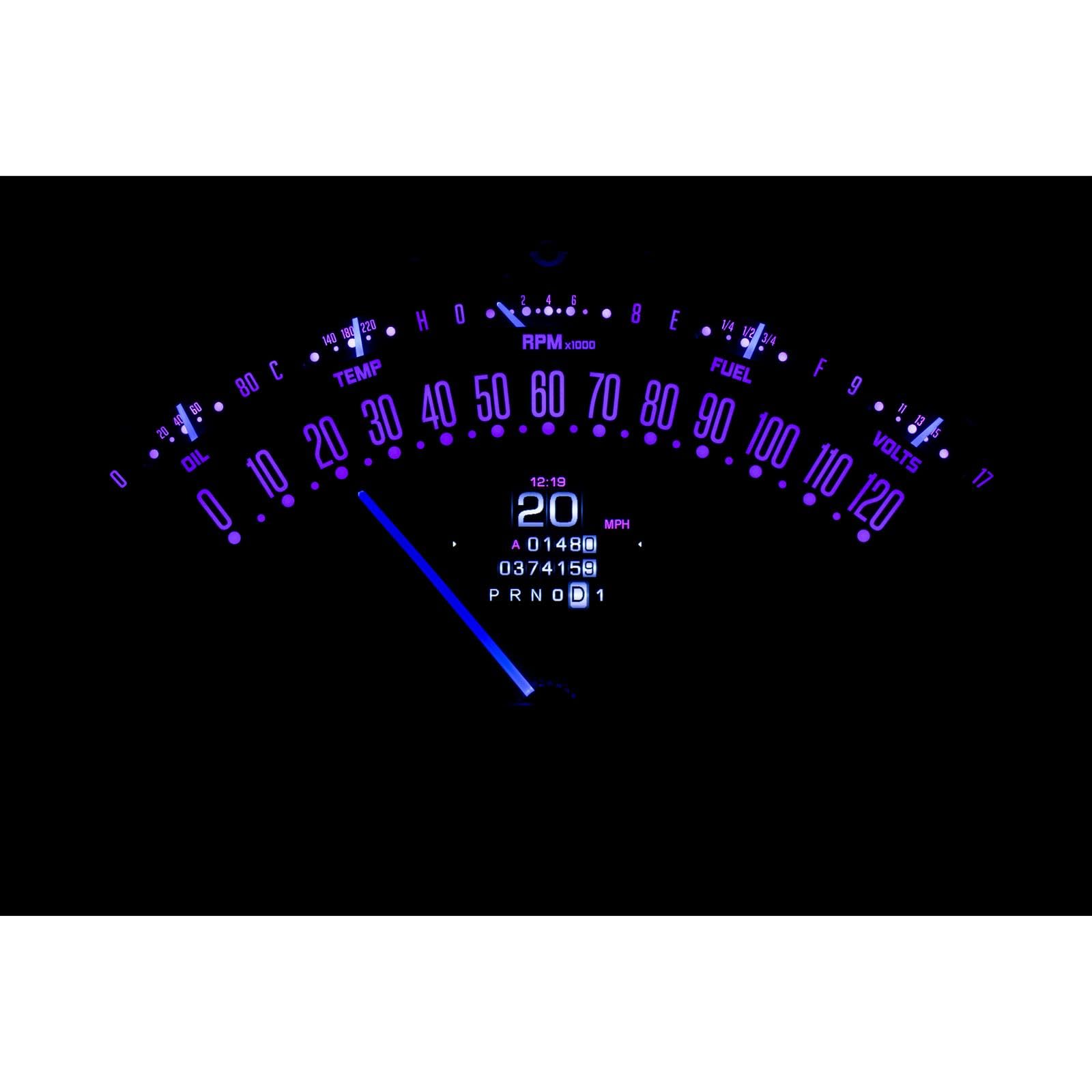 Dakota Digital Compatible RTX-55C-X with 1955-56 Chevy Car Retrotech Gauge Instrument System