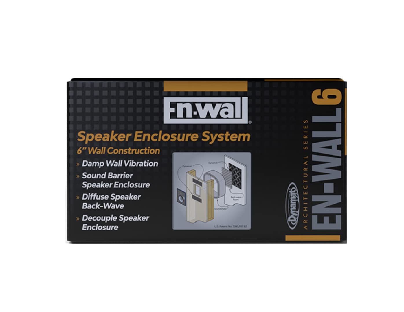 Dynamat En-Wall Speaker System Enclosure – Reduces Vibration & Projects Clearer Sound into Your Room – Easy Install – for 6 Inch Walls – Made in USA