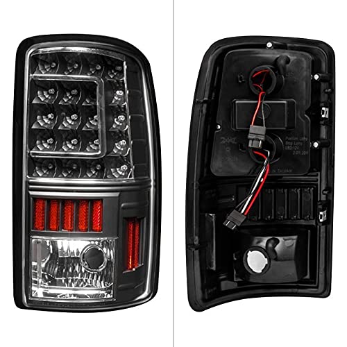 Tail Light Xtune ALT-ON-CD00-G2-LED-RS (0/2500 00-06 / GMC Yukon/Yukon XL 00-06 / GMC Yukon Denali/Denali XL 01-06 (Lift Gate Style Only) Version 2 C Shape LED s - Red Smoke)