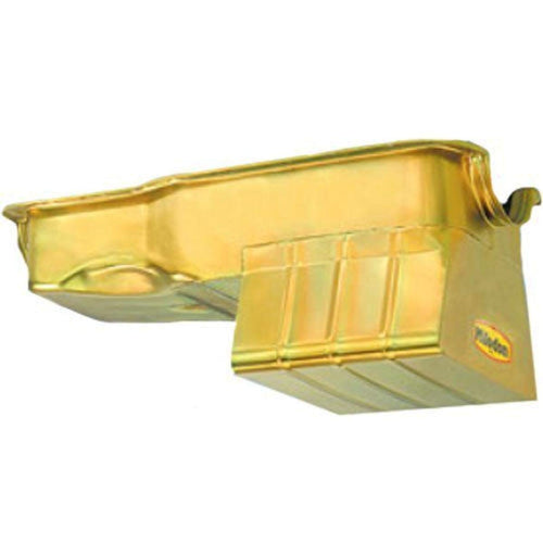 Gold Zinc Plated Milodon 30925 Steel, Street and Strip Oil Pan for Ford 302, 289