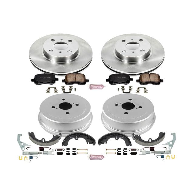 Power Stop Autospecialty KOE15078DK Front and Rear Replacement Brake Kit-OE Brake Drums & Ceramic Brake Pads