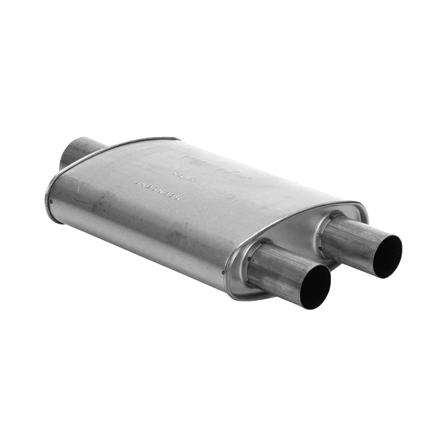 Turbo Classic Cherry Bomb 16835CB - Steel Oval Gray Exhaust Muffler (3" Center ID, 2.25" Dual OD, 14" Length)