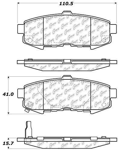 Centric Premium 301.10730 Ceramic Brake Pads with Shims and Hardware