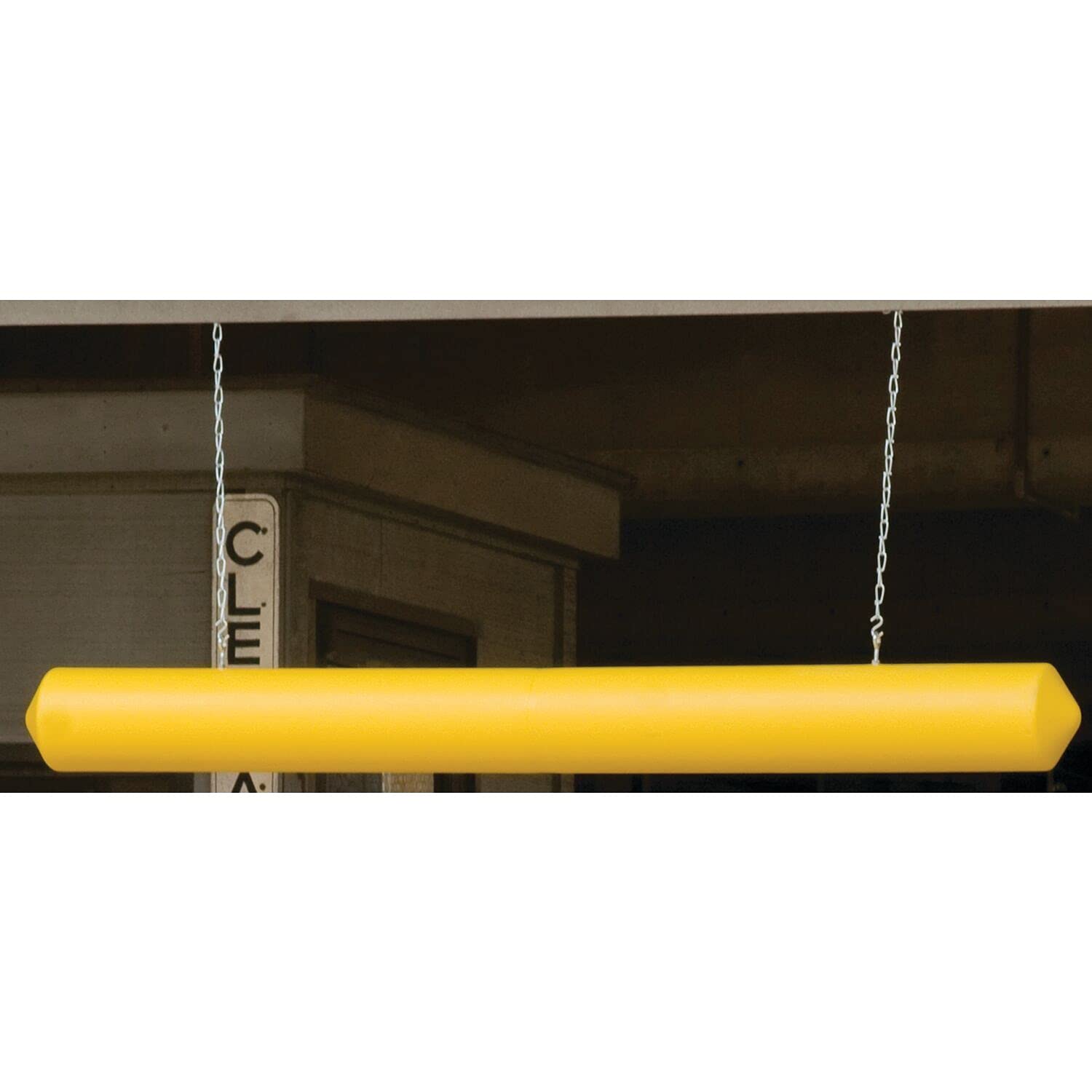 Eagle Polyethylene 1781 Clearance Bar with Eye Bolts, Yellow, 77" Height, 7" Diameter