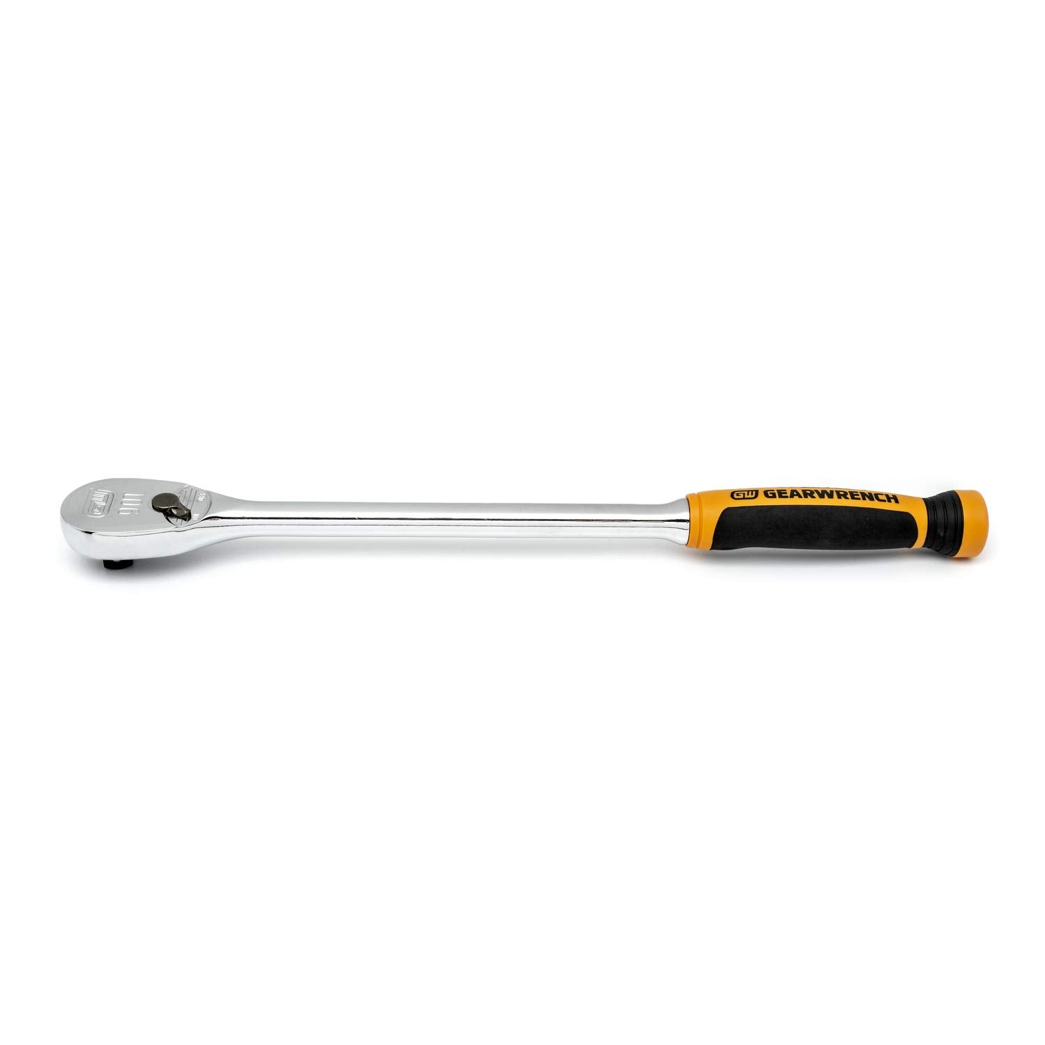 GEARWRENCH 90 Tooth 1/2" Drive Long Handle Dual Material Teardrop Ratchet 16-1/2" - 81361T, Multi, One Size