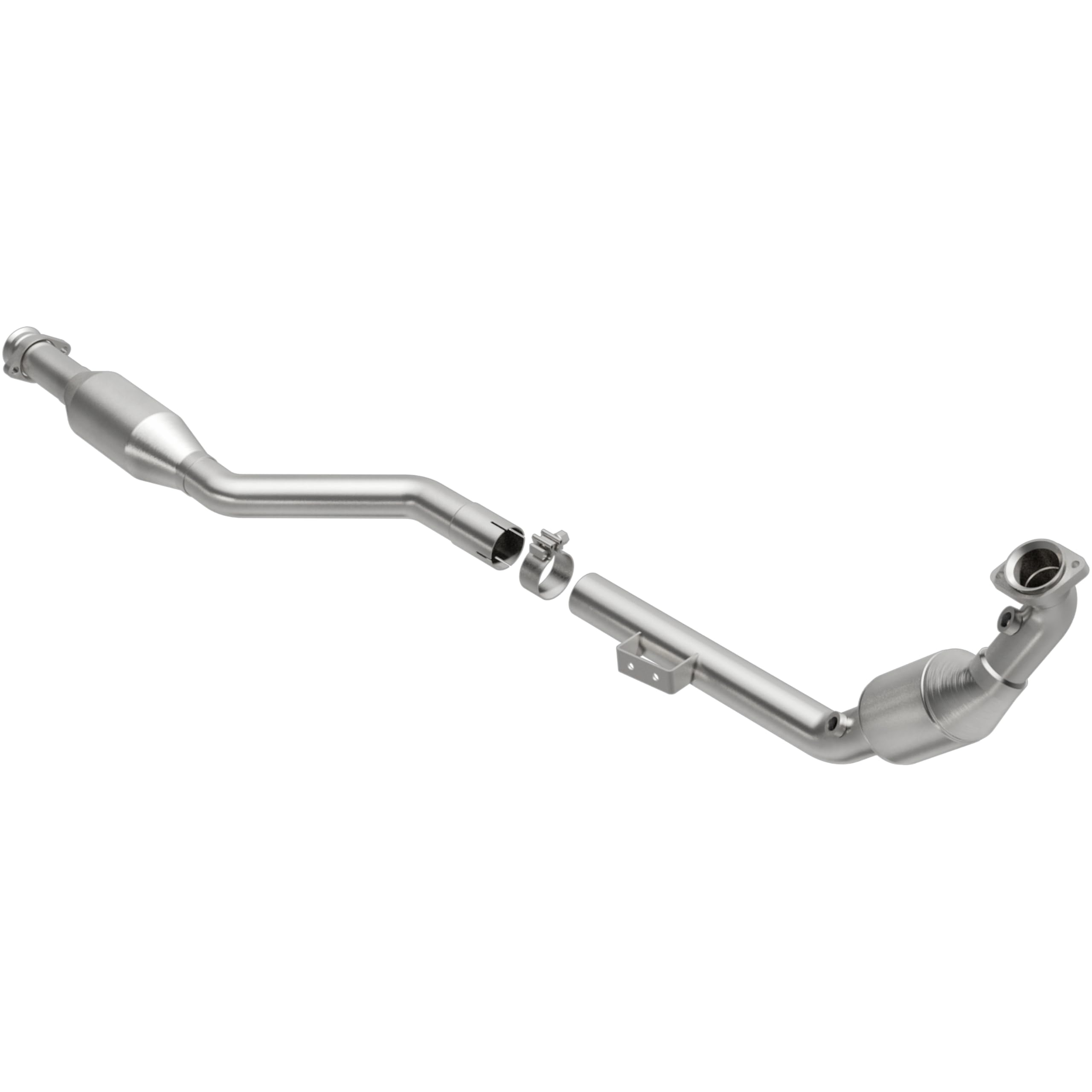 MagnaFlow HM Grade Direct-Fit Catalytic Converter Federal/EPA Compliant 24113 - Stainless Steel 2.25in Main Piping, 57in Overall Length, Pre-and-Post Converter O2 Sensor - HM Replacement