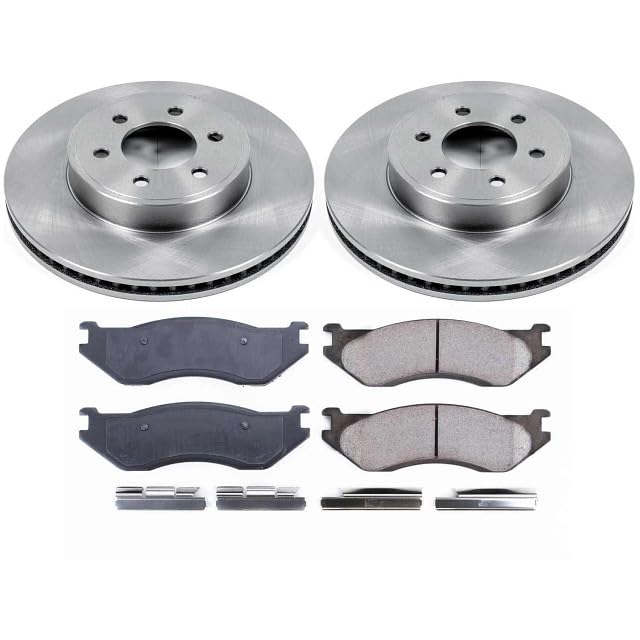 Power Stop Autospecialty KOE2178 Front Replacement Brake Kit-OE Brake Rotors & Ceramic Brake Pads For Dodge Durango 2003 [Model Specific]