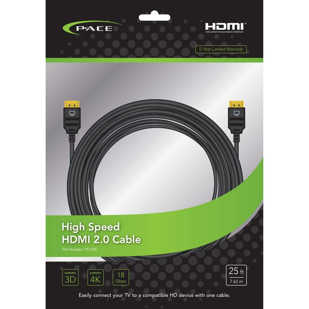 Pace International High Speed 115-025 & Cl3 Rated Hdmi 25'