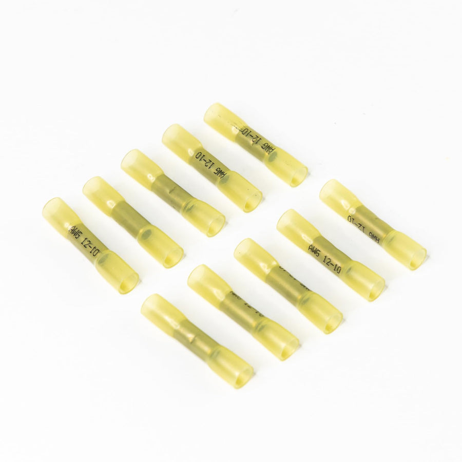 10-12awg DeatschWerks Fuel Safe Heat Shrink Butt Connectors (Conn-HSBC-Yellow)