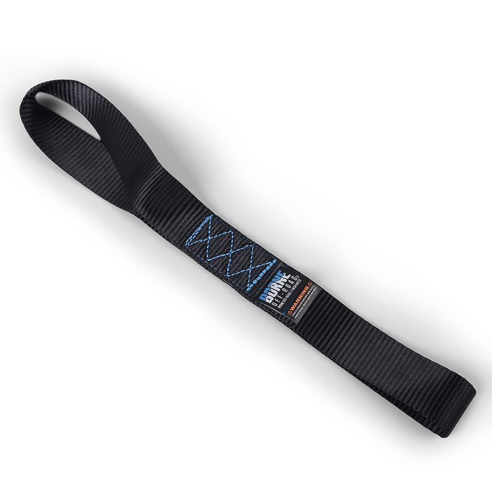 Off-Road Borne Soft Loop Tie-Down Straps, Black