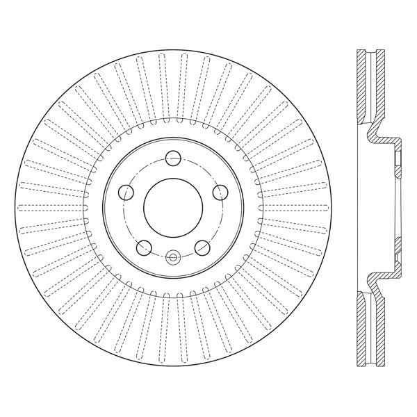 Centric 121.39054 Brake Rotor Standard C-TEK 2016-2019 Volvo S90, S90L, V60, V90, V90 Cross Country, XC60, XC90