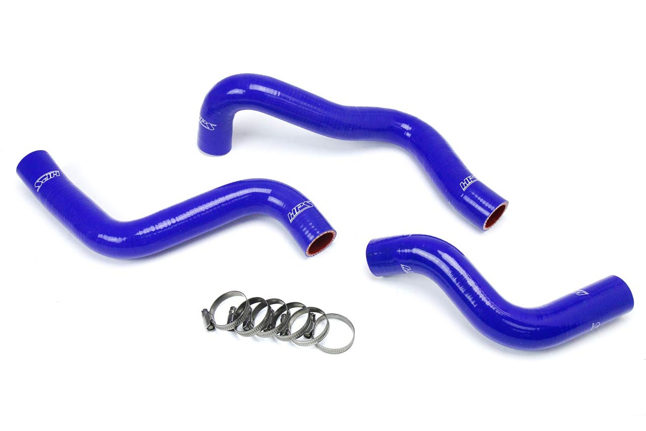 Blue HPS 57-1634-BLUE Silicone Radiator Hose Kit Coolant