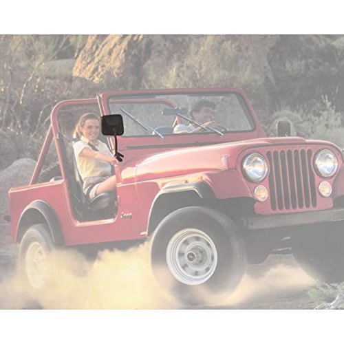Passenger Side Fit System 60019C Mirror for Jeep CJ, Black, Foldaway, Manual
