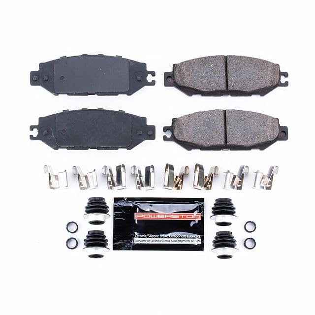 Power Stop Z23-613 Z23 Evolution Sport Carbon Fiber Infused Ceramic Brake Pads with Hardware Rear