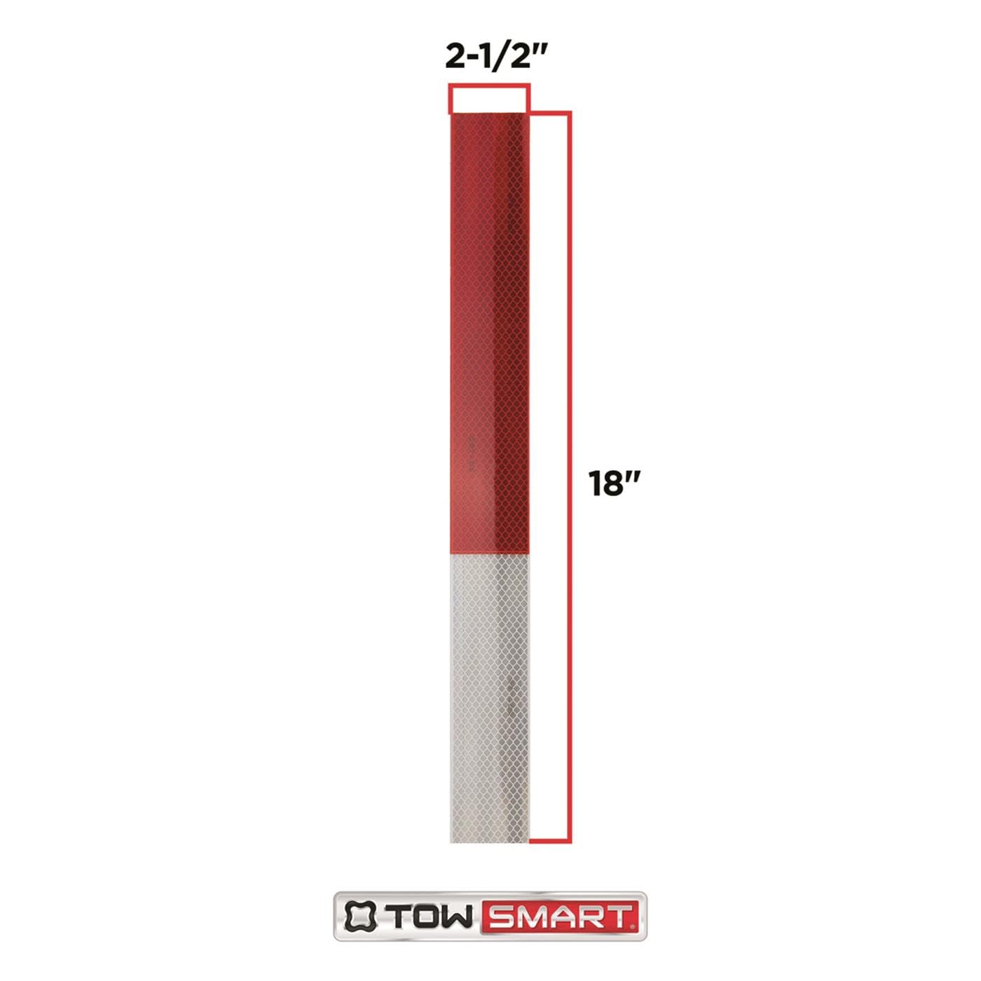 18 in. TOWSMART Red Reflective Strips - 4 Pk