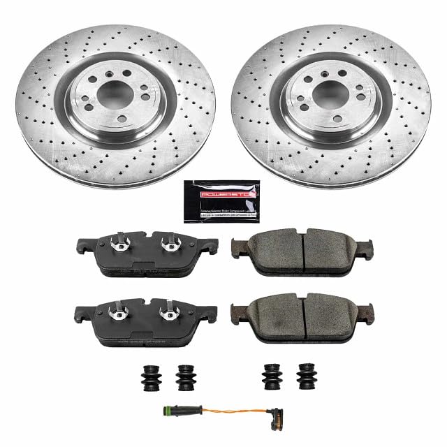 Power Stop KOE6901 Front Replacement Brake Kit-OE Brake Rotors & Ceramic Brake Pads For GL450, GL550, GLE43 AMG, GLE550e, GLS, ML550 [Model Specific]