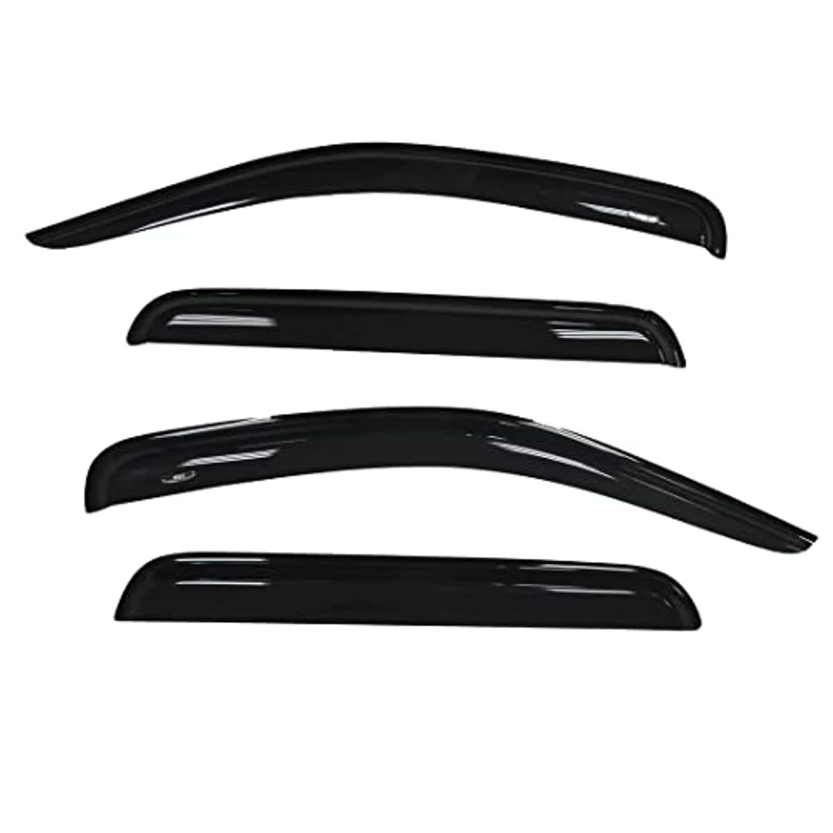 TrailFX Window Vents Rainguard Fits Nissan Frontier Crew Cab 2005-2021 Smoked Acrylic Low Profile Tape-On Side 4 Piece Deflectors TrailFX 4407H