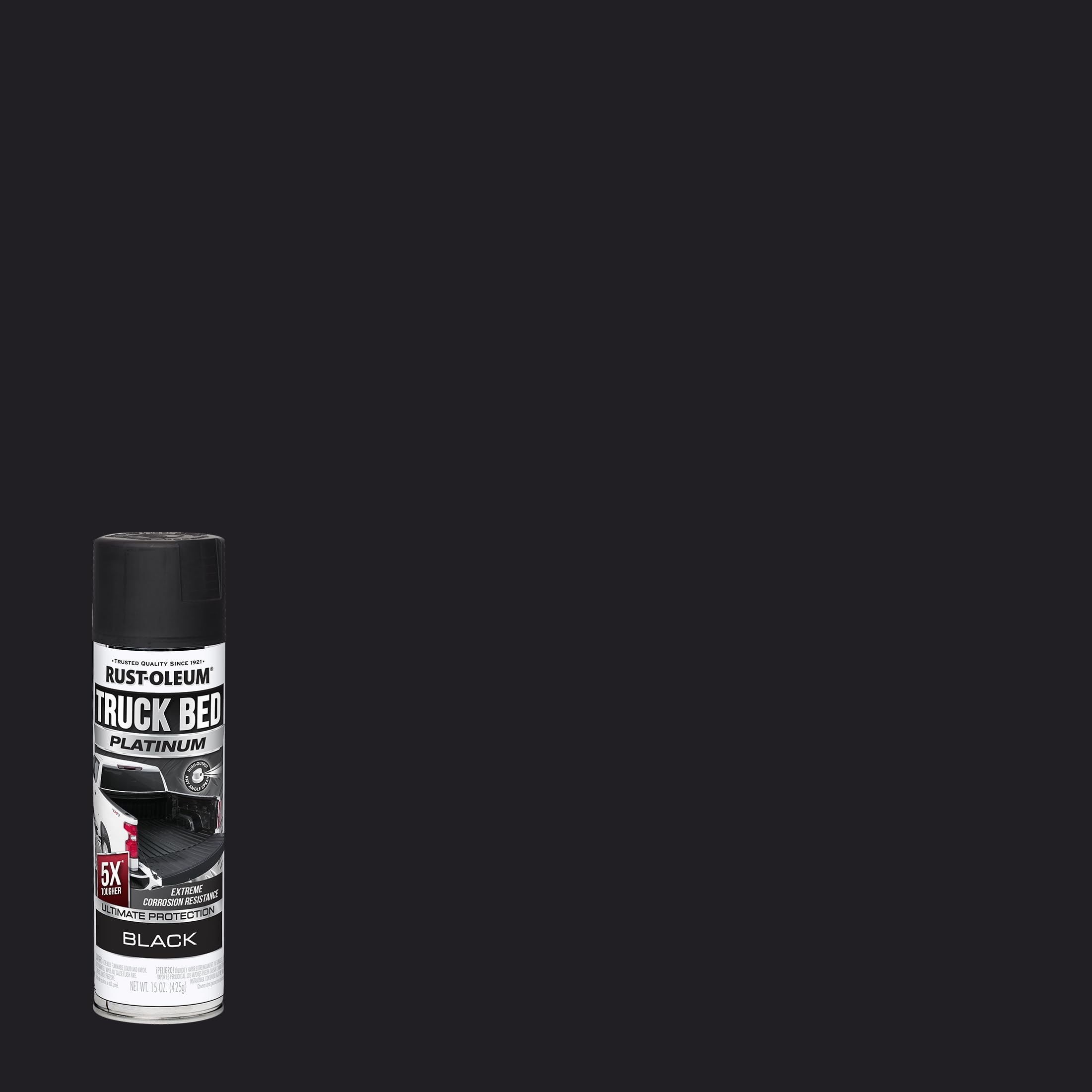 Rust-Oleum Platinum 382630 Truck Bed Coating Spray Paint, 15 Ounce, Black