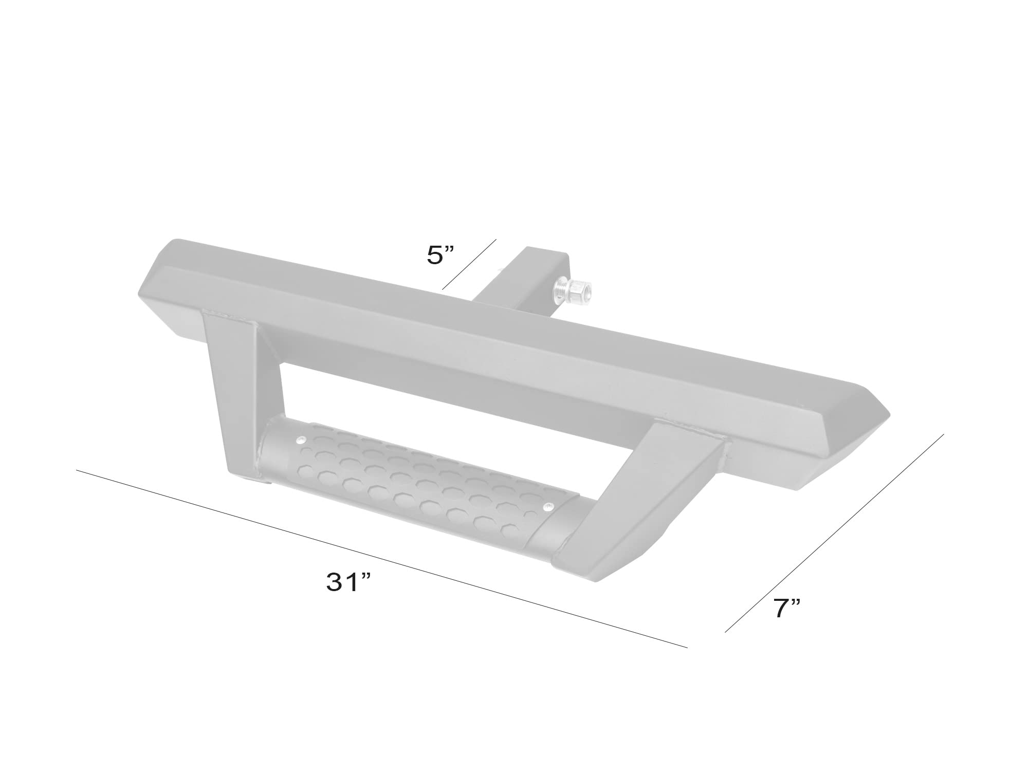 AR Drop Step Armordillo Hitch Step for Class 3 Trailer Hitch in Matte Black Heavy Duty 2" Receiver Hitch Step|7180321
