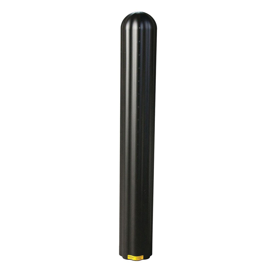 Bollard Covers Eagle for 8 Inch Poles - 56" Tall, Durable Fluted HDPE Plastic - Trimmable Black Bollard Post Sleeve for Parking Lots, Warehouses, and Loading Docks, 1738BLK