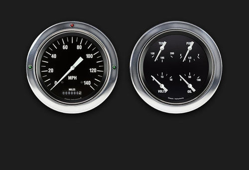 Classic Instruments Hot Rod CT54HR52-LS Chevy TRK Direct Fit Gauge Package LS Swap 4 5/8" Speedometer and Quad Gauge Fits 1954-1955 Chevy Truck