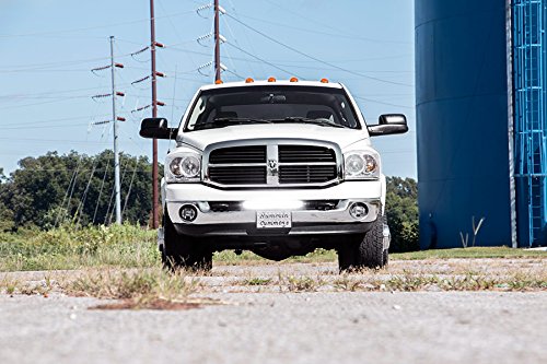 20" Rough Country DRL LED Light Bar Bumper Kit for Ram 2500/3500 (2003-2018) - White DRL