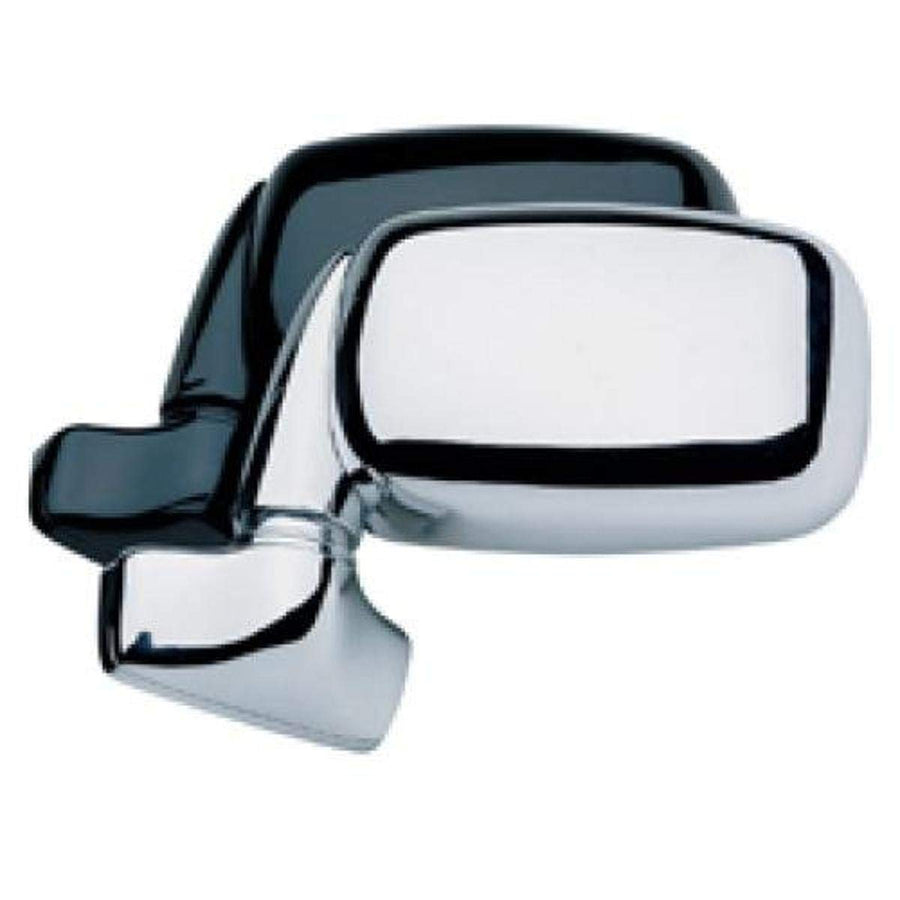 K Source Replacement Universal Mirror Head - Driver & Passenger Side, 4 3/4" x 7 3/4" Glass, Heavy-Duty Mount, Euro-Style Black Finish, Easy Install, For Trucks & Vans