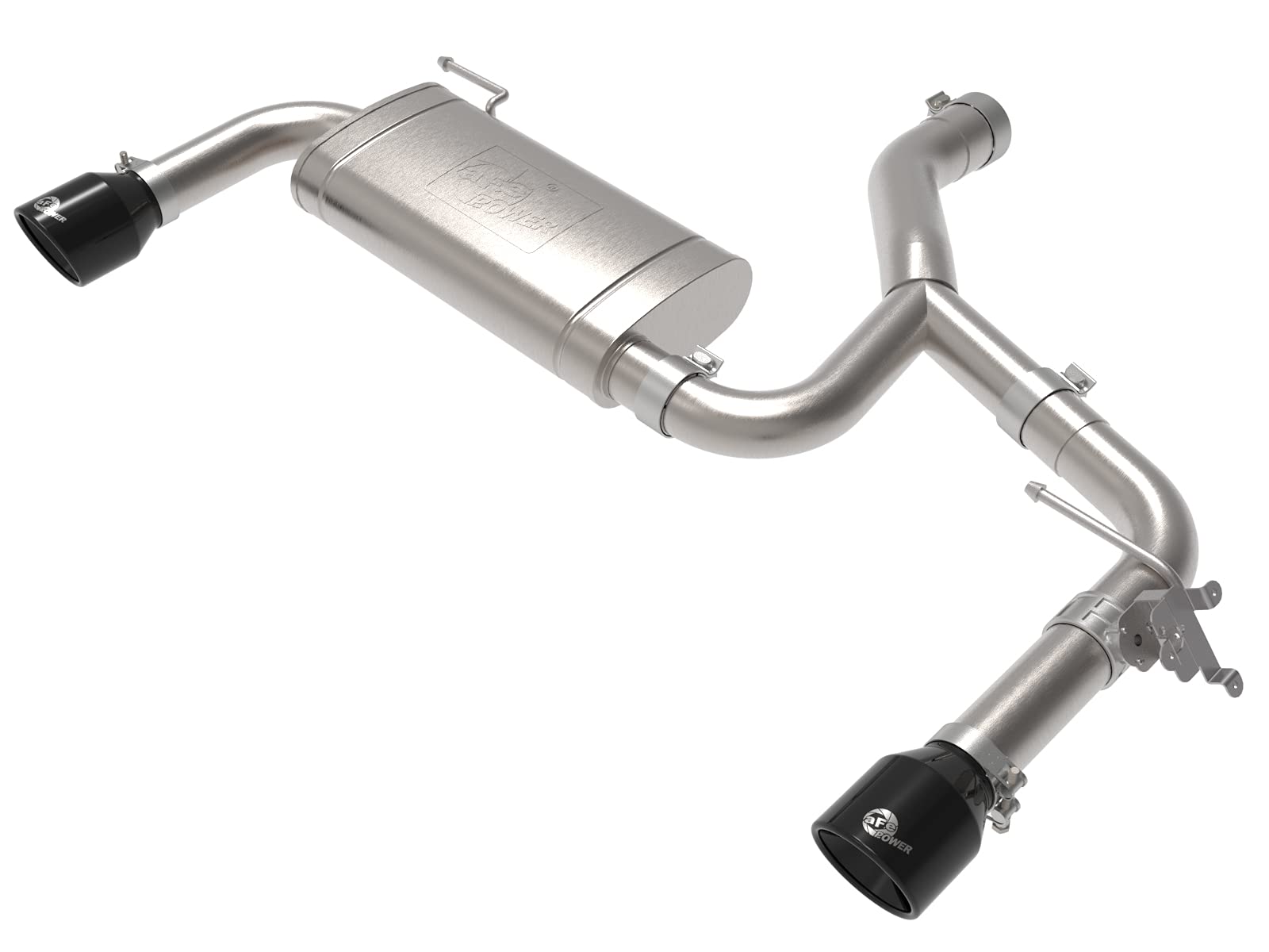 MACH Force-Xp aFe Power 49-36349-B 3 to 2-1/2 IN Stainless Steel Axle-Back Exhaust w/Black Tip, fits BMW X1 (F48) 15-21 L4-2.0L (t)