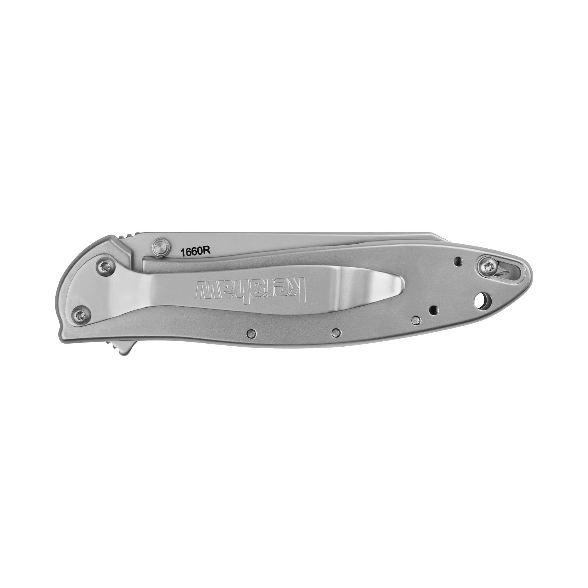 Kershaw Pocket Knife Random Leek, Gray, 3 Inch Stainless Steel Reverse Tanto Blade, EDC with Assisted Opening, Made in the USA, Reversible Clip Carry, Everyday Carry Pocket Knife for Men and Women