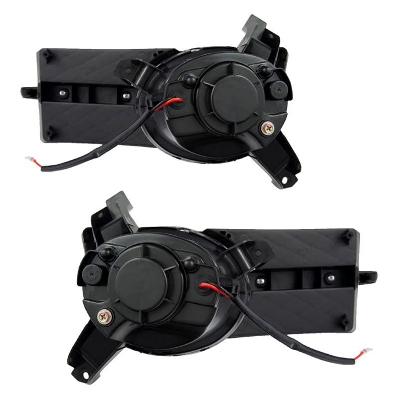 Fog Light Kit Winjet WJ30-0175-09 with Wiring Harness Switch Fuse Relay Bezels Pair Set Left and Right Driver Passenger Side OE Fitment Bulbs Included for 2007-2011 Chevrolet Aveo Euro - Clear Lens