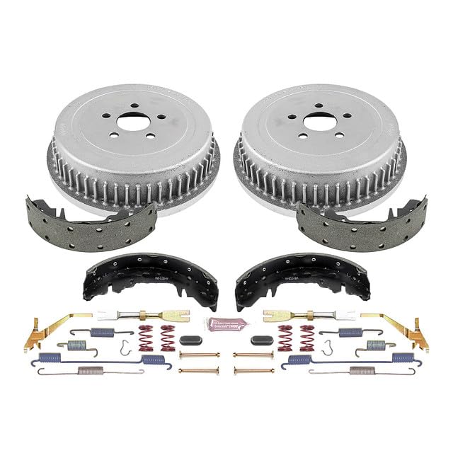 Power Stop Autospecialty KOE15266DK Rear Replacement Brake Kit-OE Brake Drums & Ceramic Brake Pads For Grand Voya, Town & Country, Voya, Caravan, Grand Caravan, Grand Voyager, Voyager [Model Specific]