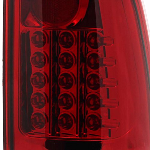 Ford F150 F250 Spec-D Tuning LT-F15097RLED-TM Red Clear Led Tail Lights