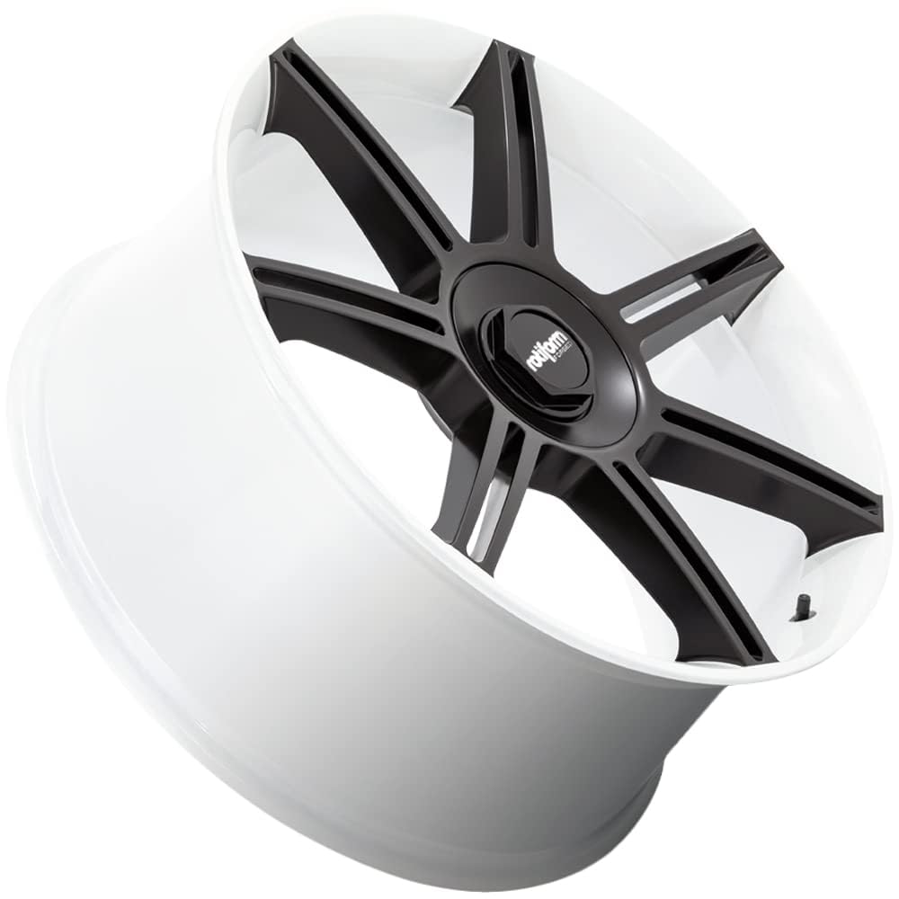 R908 Rotiform 22X10 5X130 WHT M-BLK-SPK 56MM - R908221063+56