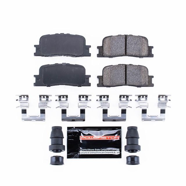 Power Stop Z23-885 Z23 Evolution Sport Carbon Fiber Infused Ceramic Brake Pads with Hardware For Lexus ES300, Lexus ES330, Toyota Camry, Toyota Highlander [Model Specific]
