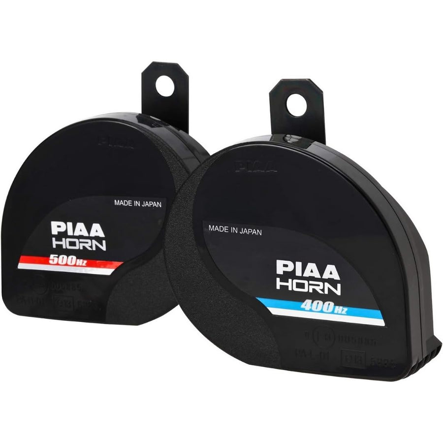 Piaa Slim Line 85114 112Db 400Hz and 500Hz Twin Tone Sports Horn Kit for All Vehicles, Black