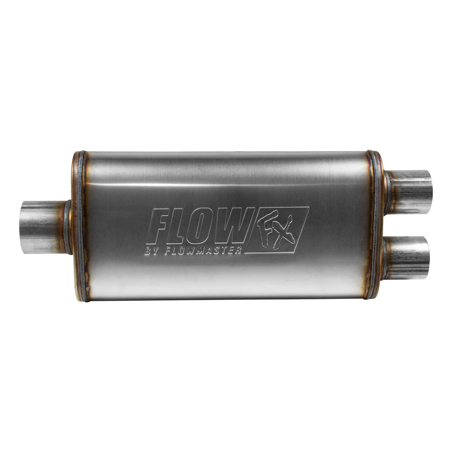 Flowmaster FlowFX Muffler 3" Center Inlet/2.5" Dual Outlet - Moderate Sound 409 Stainless Steel 72288